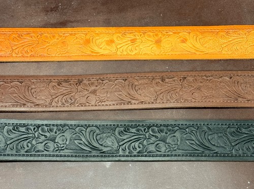 Real leather belt - real, horses