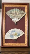 Antique Hand Painted Silk Fans