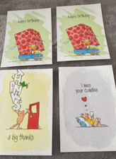 4 HUMOROUS/CHEEKY POSTCARDS