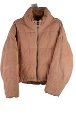 TOPSHOP Petite Pink Corduroy Puffer Jacket size Uk 8 Womens Cotton Winter Short