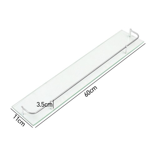 Glass bathroom shower shelf - glass,