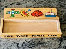 VTG. Pine Wood Hand Painted