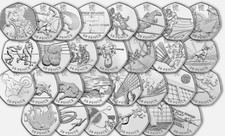 FULL  SET Olympic 50p Coins Fifty Pence  London 2012 Games  Hunt Circulated  