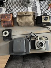 3 Vintage Classic Cameras Kodak Brownie 44A 127 Vp Twin Bloomed Untested Retro