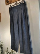 Masai Blue Linen Wide Leg