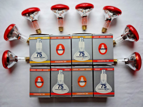 75w r95 amber e27 - 8x,