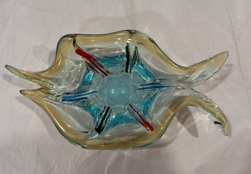 Murano art glass fish bowl - art,