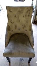 Single Grey Annabelle Velvet Dining Chair Ex Display Unboxed *Scratches