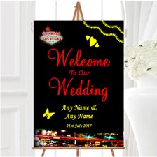 Las Vegas Strip Personalised Any Wording Welcome To Our Wedding Sign