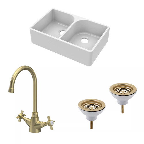 Traditional fireclay kitchen - fireclay,