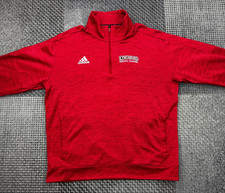 Adidas Lynchburg Training Pullover / XL / Red / Climalite / 1/4 Zip / Teamwear