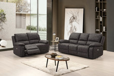 Recliner sofa set - suede, /