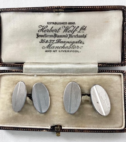 Vintage solid silver cufflinks - vintage,