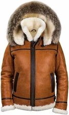 Mens Brown Shearling Fur Real