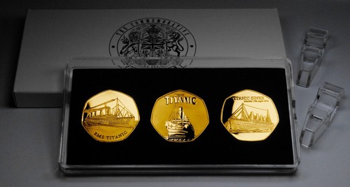 Cased trio rms titanic - titanic, 24ct