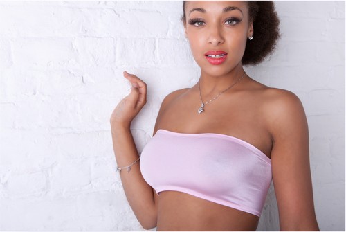 Boob tube top baby - boob, pink