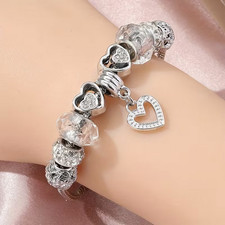 Silver look Charm Bracelet in
