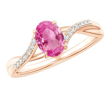 14k Solid Gold Pink Sapphire