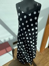 Primark Maxi Dress Black & White Spotted Size 20 BNWOT