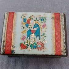 BRASS PORCELAIN MATCH BOX