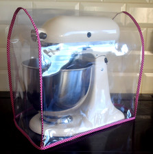 Kitchenaid or Kenwood KMix Food Mixer Cover Raspberry Polka PVCvinyl COVER ONLY