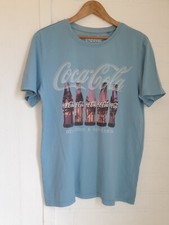 Coca Cola T Shirt Light Blue Unisex Size M Retro Vintage Classic Look