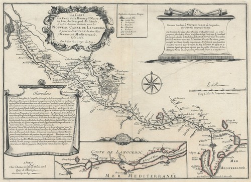 Antique map nouveau - map, "nouveau