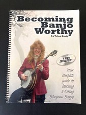 Becoming Banjo Worthy w/ 4 CD’s SC Spiral Bound Trina Emig 5 String Bluegrass