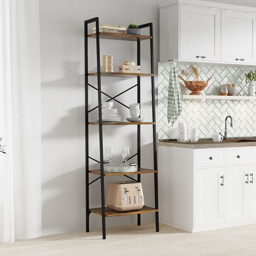 Ladder shelf bookcase tier - shelf, 5