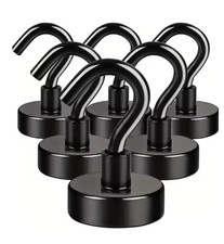 6 Pack Magnetic Hooks 22 lb+