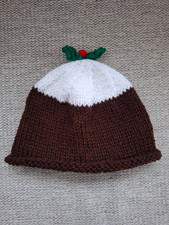 Hand Knitted Christmas Pudding Hat