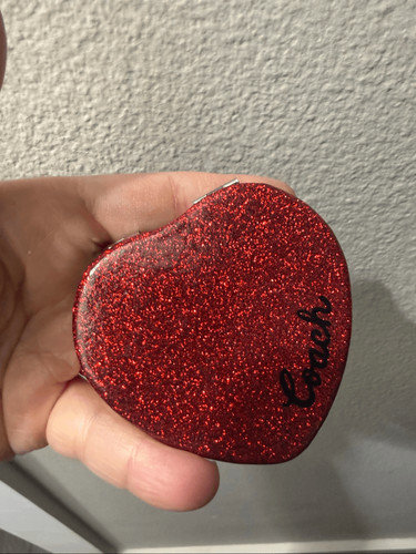 Coach sparkly red heart mirror - red,