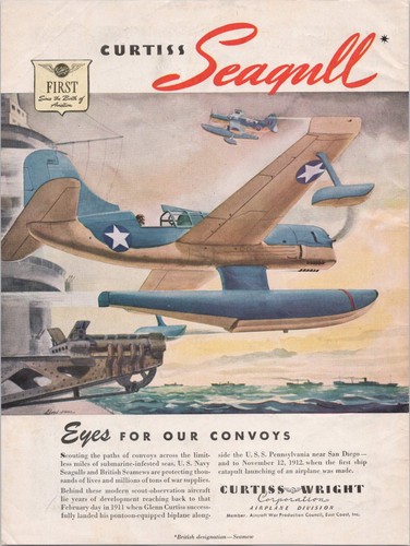 Vintage curtiss wright seagull - curtiss,