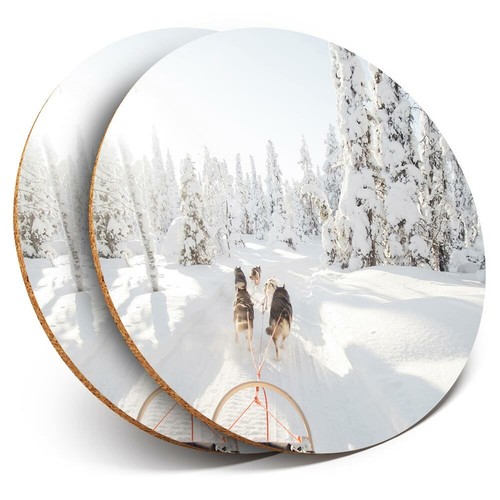 Coasters dog sled husky - sled,