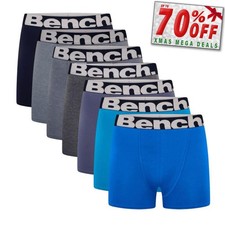 Bench Keating Mens 7pk Boxer Shorts Comfort Underwear Cotton Briefs Blue Multi