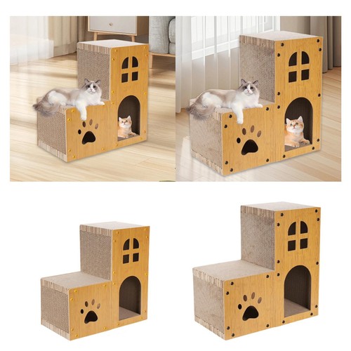 Cardboard cat house double - cardboard,