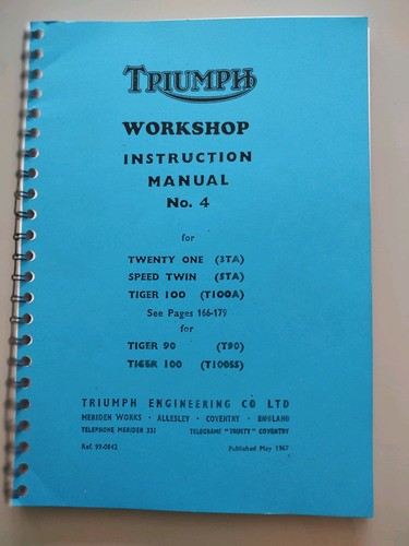 Triumph workshop instruction - workshop,