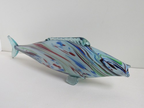 Vintage large glass fish - vintage,