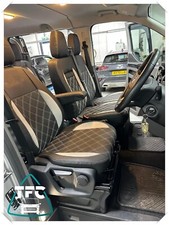 SEAT COVERS FOR FORD TRANSIT CUSTOM CREW CAB FULL ECO LEATHER 6 SEATER