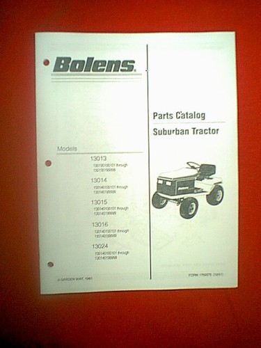 Bolens suburban tractor models - bolens,