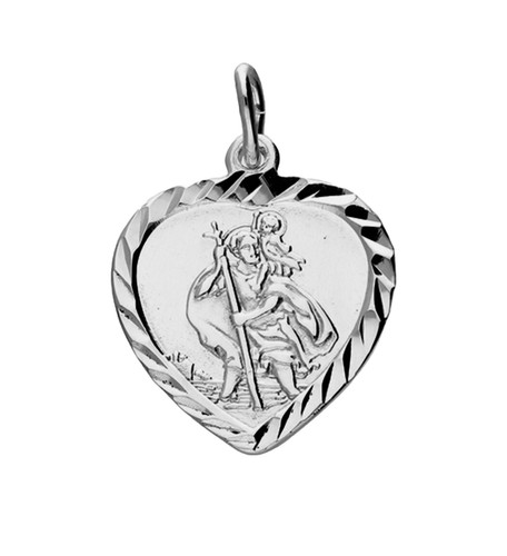 Christopher heart pendant - st,