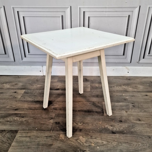 Vintage painted side table - side,