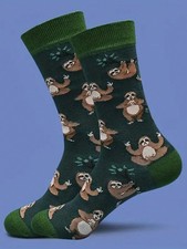 Unisex Sloth Novelty Mid-Calf Socks – Cute & Comfy for Daily Wear