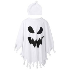 HALLOWEEN KIDS TODDLER BOYS GIRLS GHOST CAPE CLOAK COSTUME COSPLAY FANCY DRESS