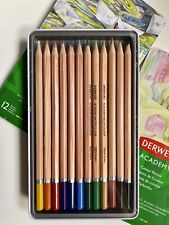 Derwent New tin of 12 x2 Tins Bundle. Watercolour & Colours pencils Set BNWT