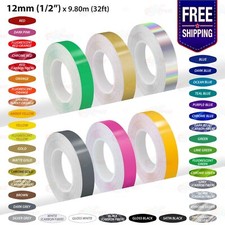 12mm PIN STRIPE Car Model Pinstriping Decals Adhesive TAPE Vinyl Stickers 1/2"