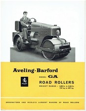 AVELING BARFORD GAX GAY GA 5'/6' ROAD ROLLER ORIGINAL FACTORY UK SALES BROCHURE