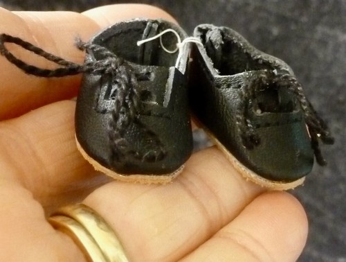Tiny 32mm real leather shoes - 32mm,