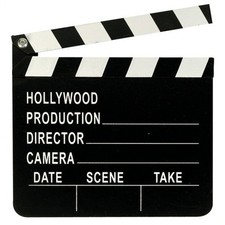 Wooden Directors Hollywood Film Movies Party Decoration Clapper Board Prop