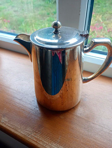 Vintage polished silver metal - polished,